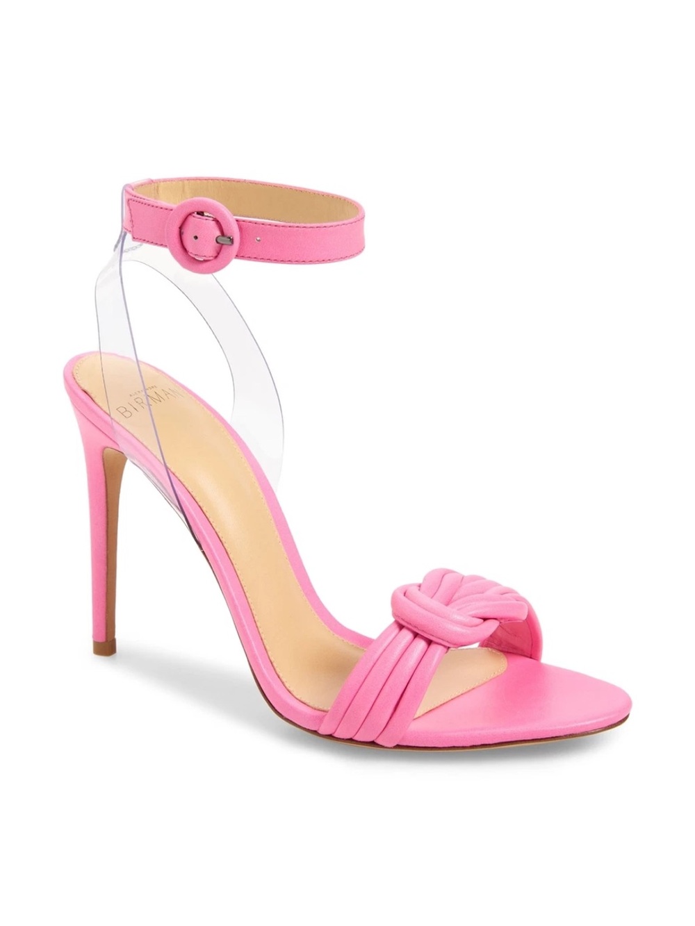 Alexandre Birman Vicky Hot Pink Slingback High Heel Ankle Strap Sandal 38.5
